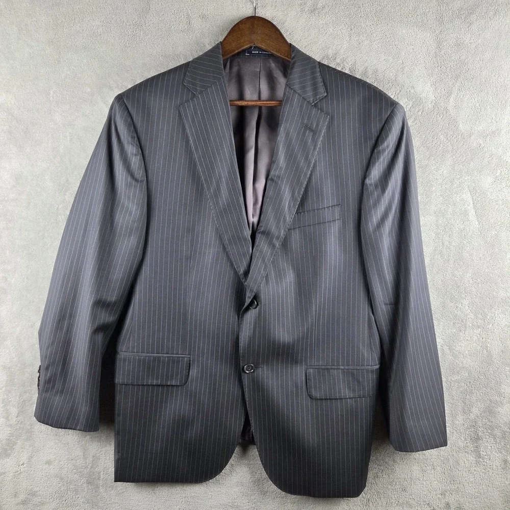 Loro Piana Cremieux Super 130's Pinstripe Short Blazer Sport Coat Suit 40S 34